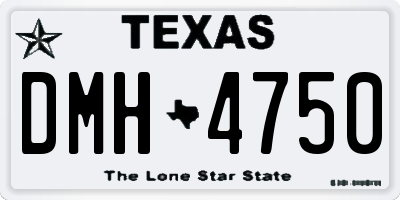 TX license plate DMH4750