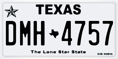 TX license plate DMH4757