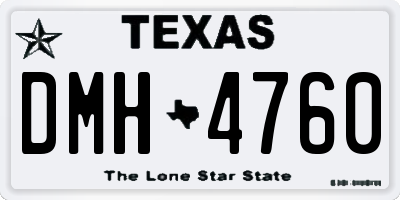 TX license plate DMH4760