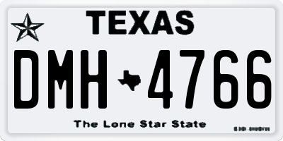 TX license plate DMH4766