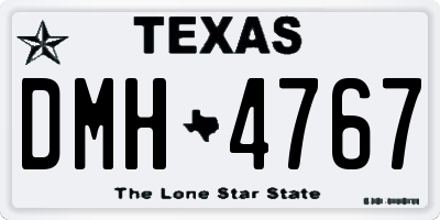 TX license plate DMH4767