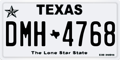 TX license plate DMH4768