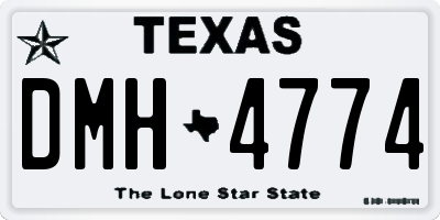 TX license plate DMH4774