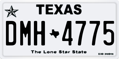 TX license plate DMH4775