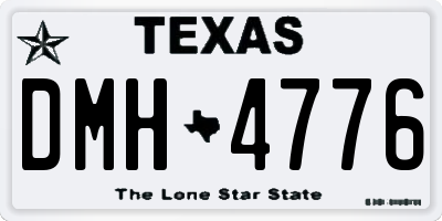TX license plate DMH4776