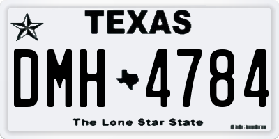 TX license plate DMH4784