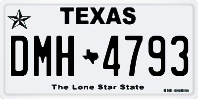 TX license plate DMH4793