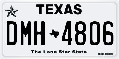 TX license plate DMH4806