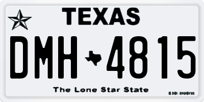 TX license plate DMH4815
