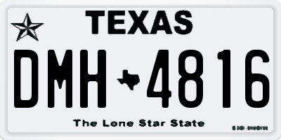 TX license plate DMH4816