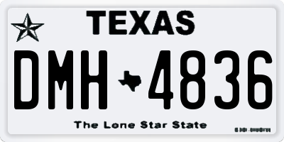 TX license plate DMH4836
