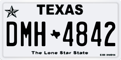 TX license plate DMH4842