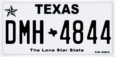 TX license plate DMH4844