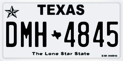 TX license plate DMH4845