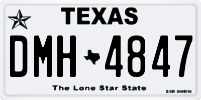 TX license plate DMH4847