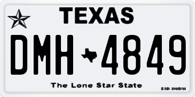 TX license plate DMH4849