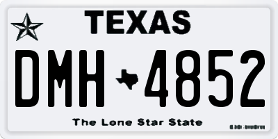 TX license plate DMH4852