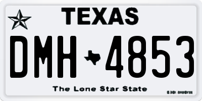 TX license plate DMH4853