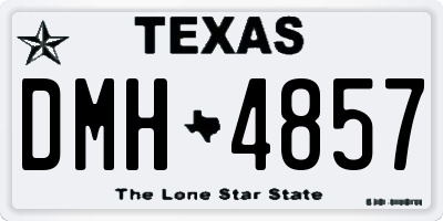 TX license plate DMH4857