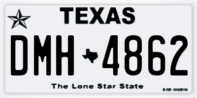 TX license plate DMH4862