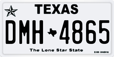 TX license plate DMH4865