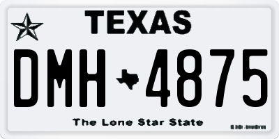 TX license plate DMH4875