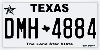 TX license plate DMH4884
