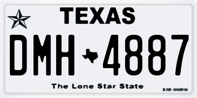 TX license plate DMH4887