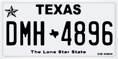 TX license plate DMH4896