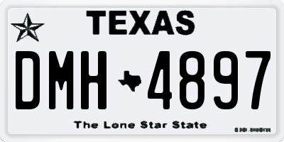 TX license plate DMH4897