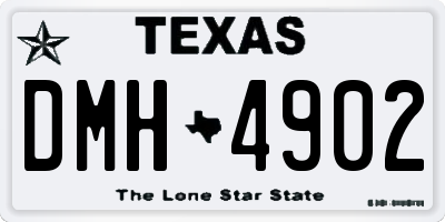 TX license plate DMH4902