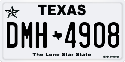 TX license plate DMH4908