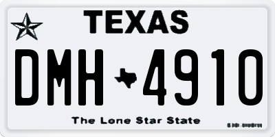 TX license plate DMH4910