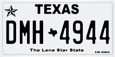 TX license plate DMH4944
