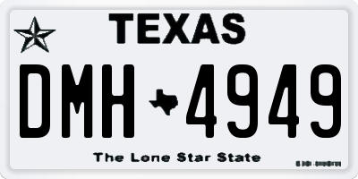 TX license plate DMH4949