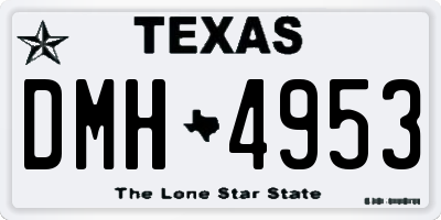 TX license plate DMH4953