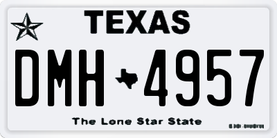 TX license plate DMH4957