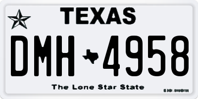 TX license plate DMH4958