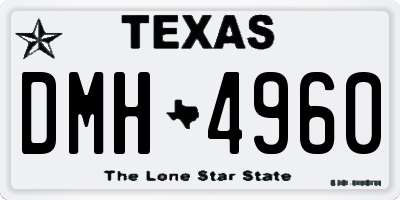 TX license plate DMH4960