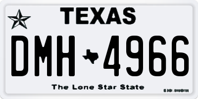 TX license plate DMH4966