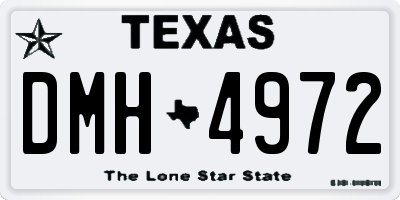 TX license plate DMH4972
