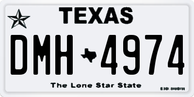 TX license plate DMH4974