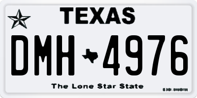 TX license plate DMH4976