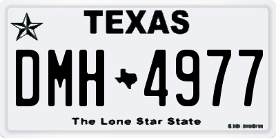 TX license plate DMH4977