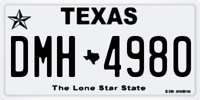 TX license plate DMH4980