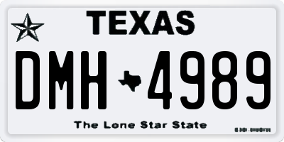 TX license plate DMH4989