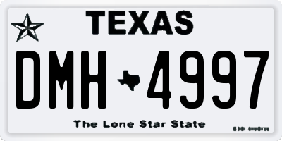 TX license plate DMH4997