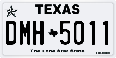 TX license plate DMH5011