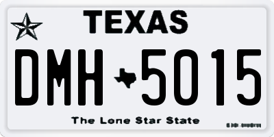 TX license plate DMH5015