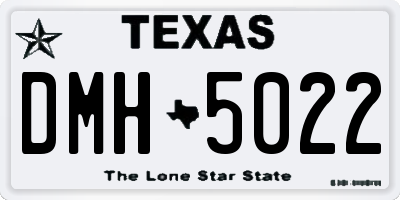 TX license plate DMH5022